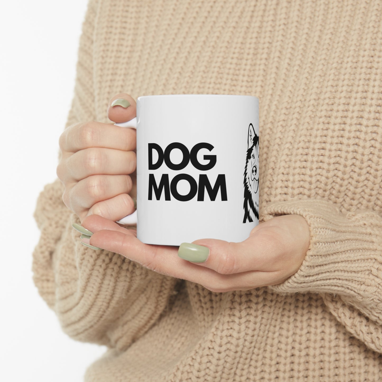 Dog Mom Husky -  Ceramic Mug 11oz
